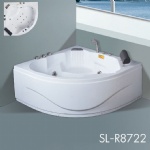 Full Acrylic Corner Massage Bathtub Freestanding SL-R8722
