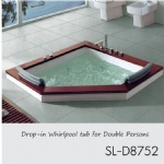 Acrylic Drop In Whirlpool Brown Bathtub SL-D8752