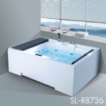 Free Standing Double Persons Massage Bathtub R8736
